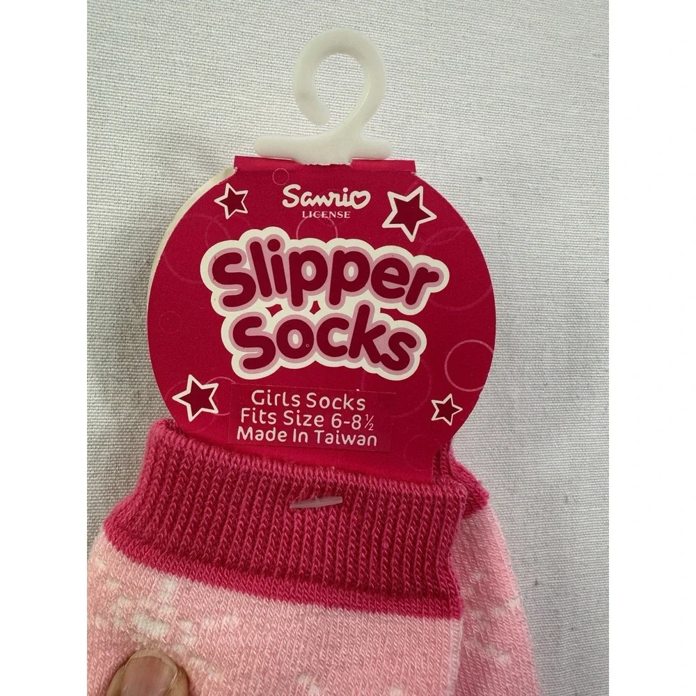 NWT Sanrio Hello Kitty‎ sock slipper socks girl socks fit size 6-8 1/2